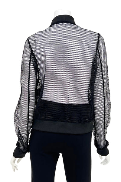 Mesh hot sale bomber jacket